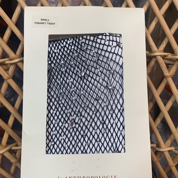 Anthropologie black gem fishnet tights new in package small - Picture 9 of 9